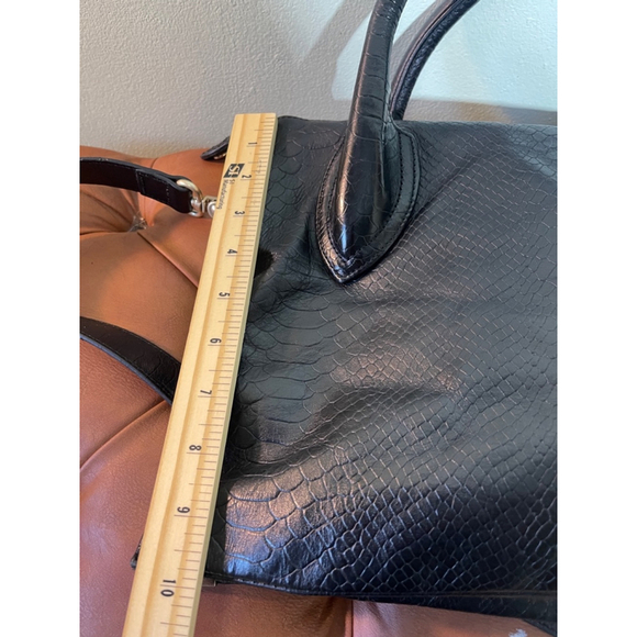 Women's Foley + Corinna Black Leather Tote Bag - Picture 10 of 13